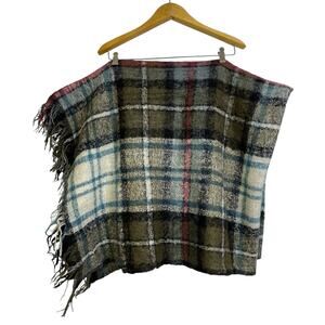 Holyrood St. Albans Mohair Blanket Throw Fringe Multi Green Plaid Australia